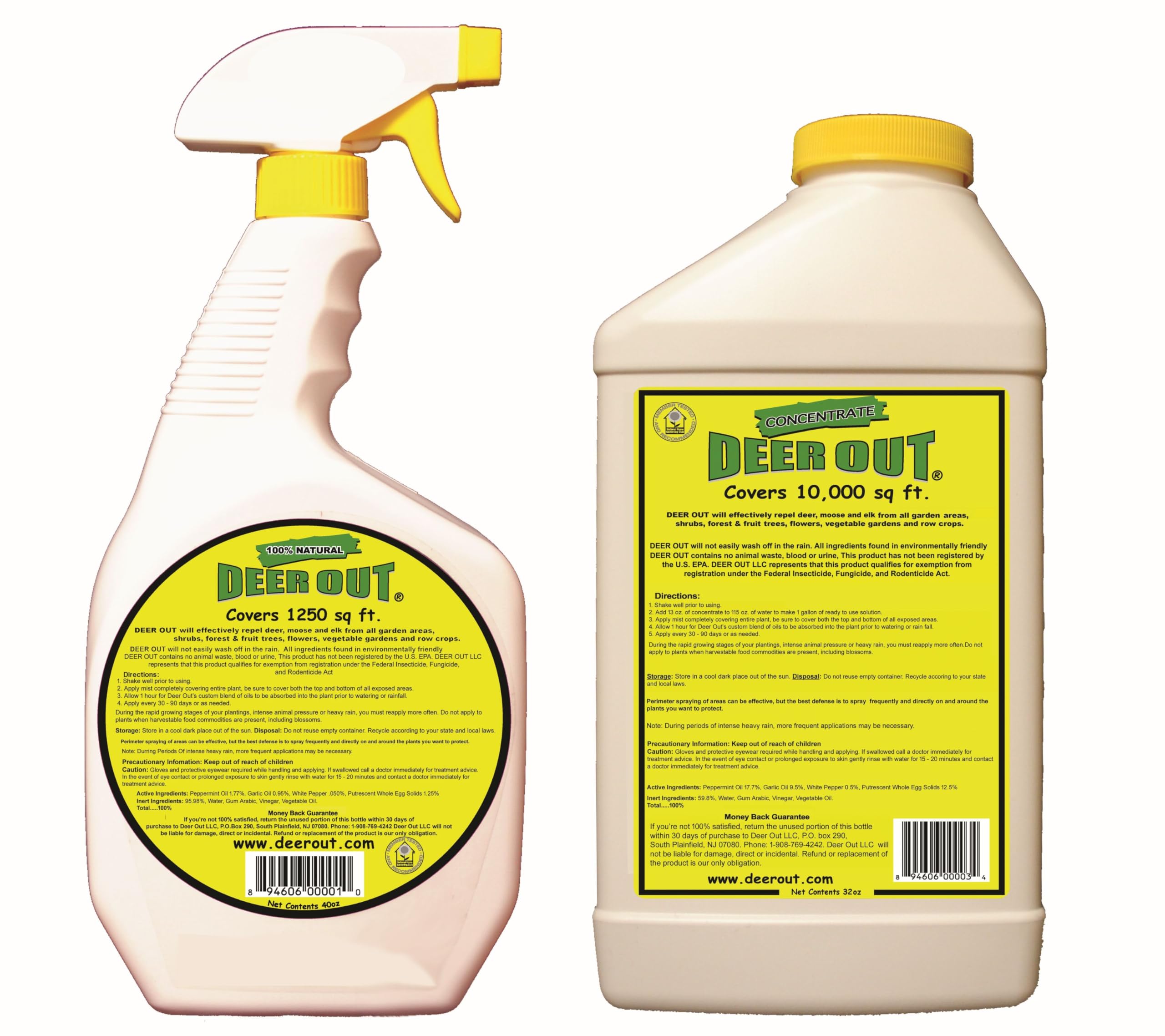 Deer Out 32oz concentrate refill enables multiple refills for continuous protection