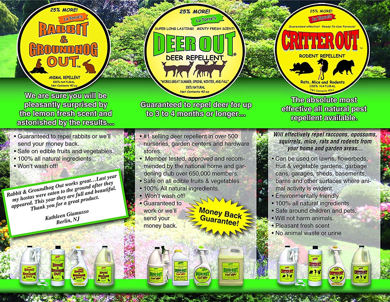 Deer Out mint scent bottle offers a pleasant aroma during deer deterrence.