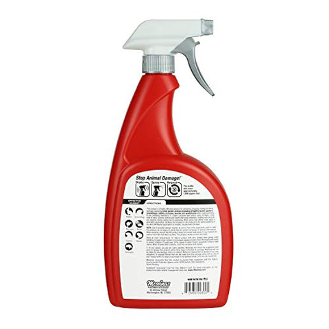 Deer Stopper liquid spray-mist demonstrates fine mist for deterring foraging.