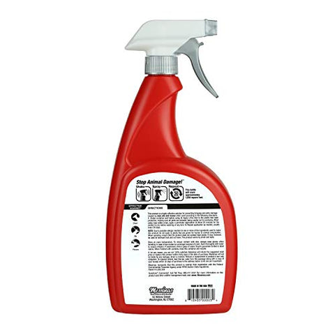 Deer Stopper spray mist application for quick, even coverage across plants.