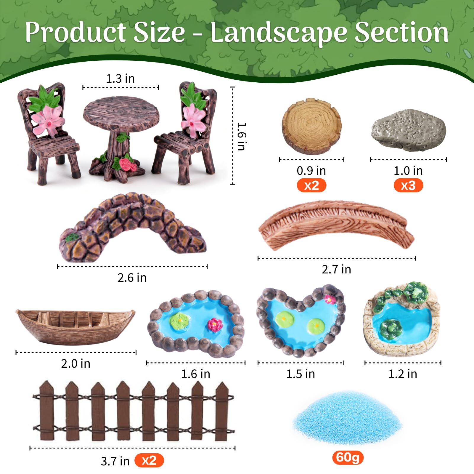 DEERSJUMP water-scape accessories for tranquil micro landscapes.