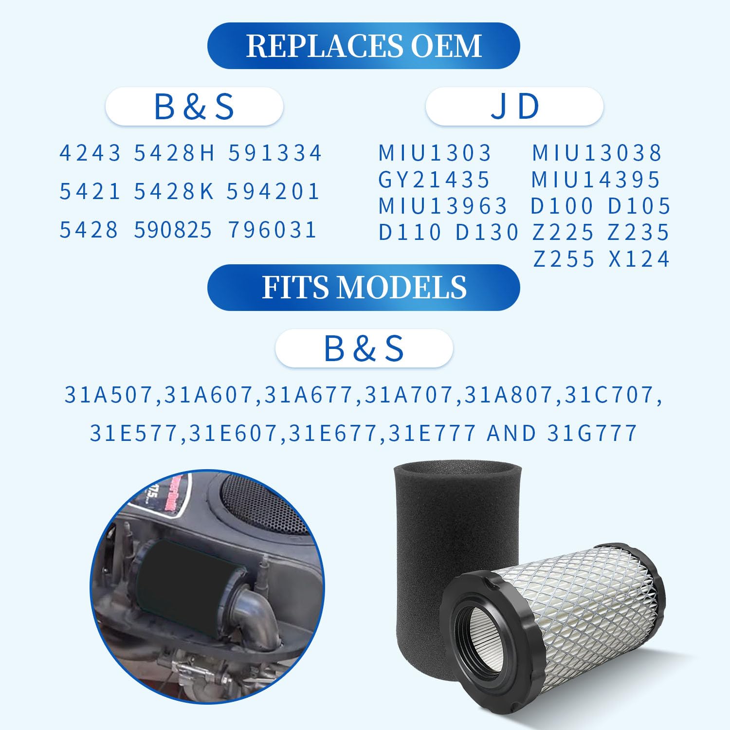 Defary filter assembly enables quick, tool-free replacement.