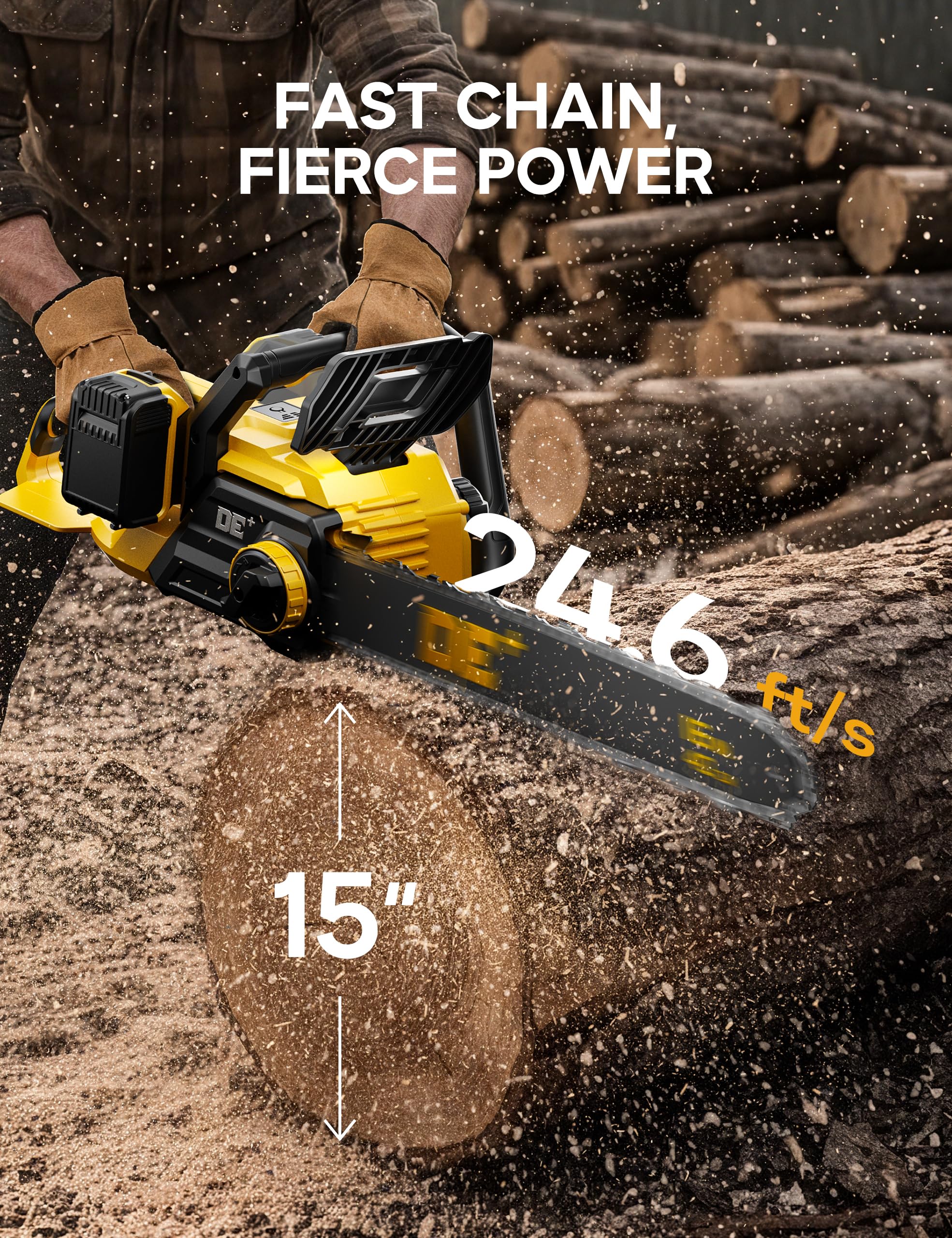 DeForce auto oiler system operating for consistent chain lubrication