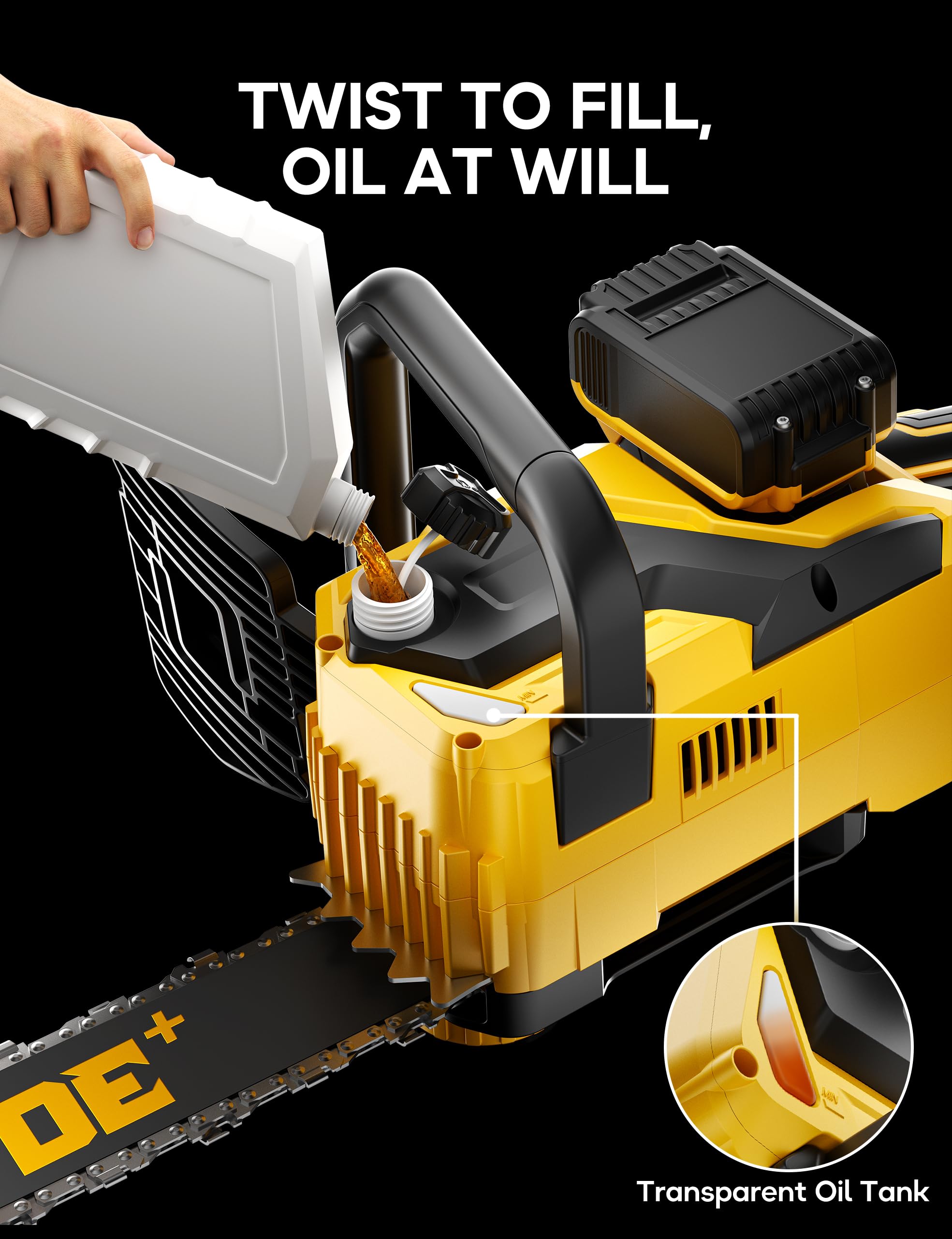 DeForce IPX4-rated body withstands rain during outdoor work