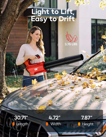 DeForce compact blower ideal for driveways and patios