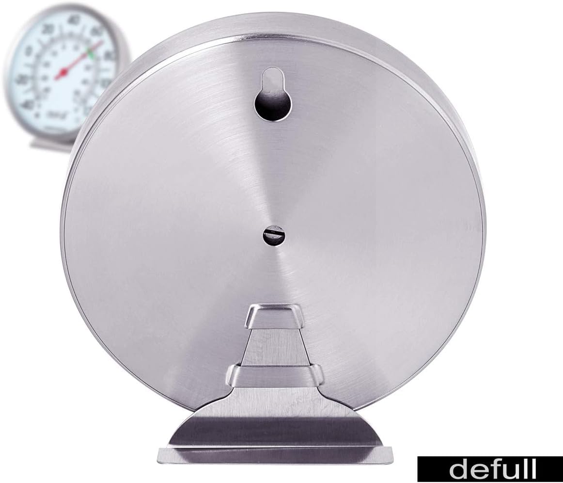 Defull outdoor/indoor dial close-up highlights clear dual-scale readability.