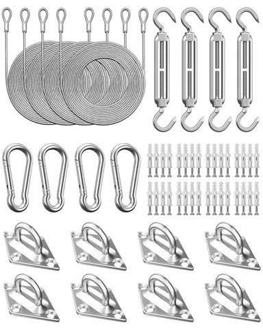 DEFUNX Sun Shade Sail Hardware Kit in package for durable deck installations