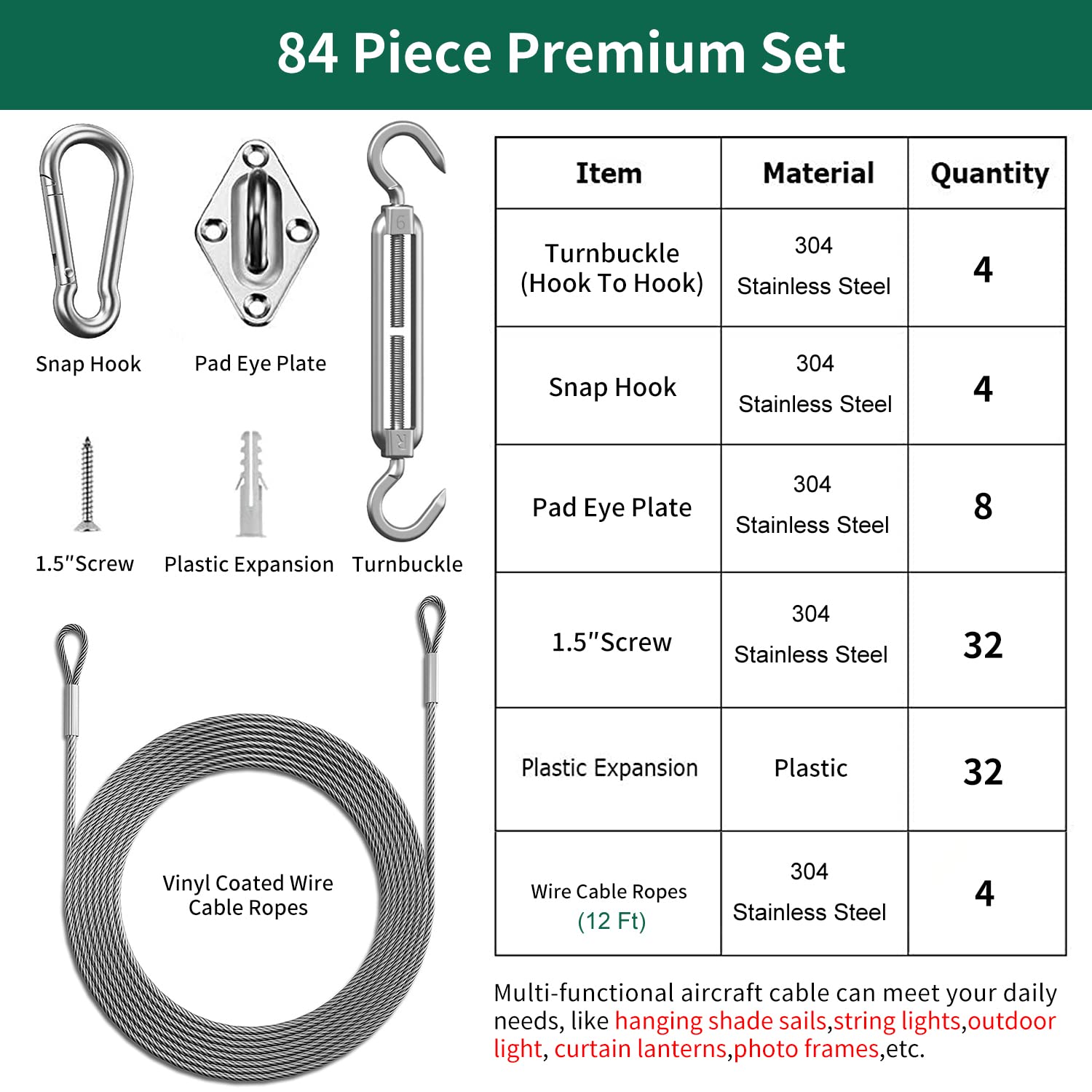DEFUNX adjustable turnbuckles 6in-8in enable precise sail tensioning