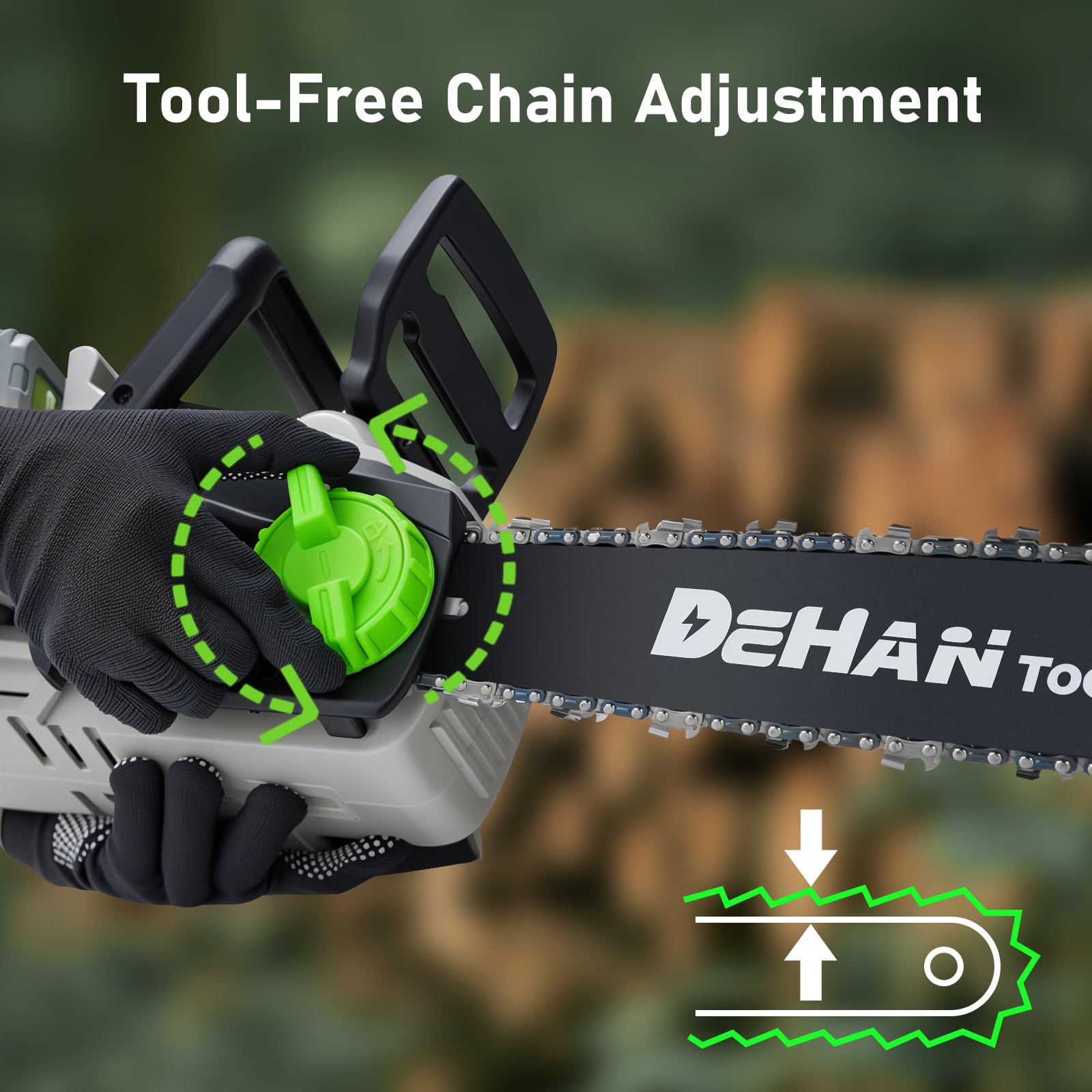 DEHANTOOLS ergonomic silicone handle provides a comfortable, non-slip grip.
