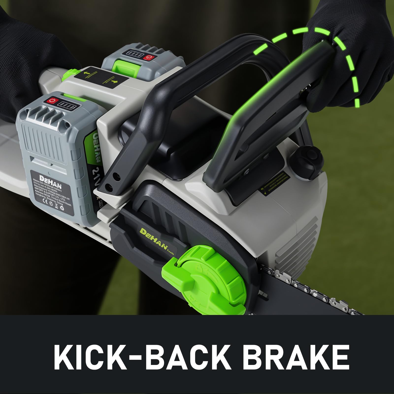DEHANTOOLS reinforced gearbox with heat dissipation supports durability.