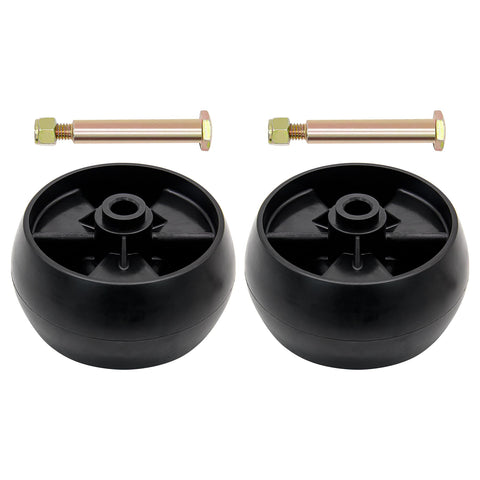 DEHOMKUS deck wheels kit 734-04155 front view for smoother mowing.