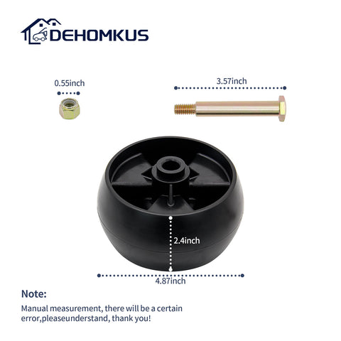 DEHOMKUS deck wheels kit 734-04155 side view improves stability.