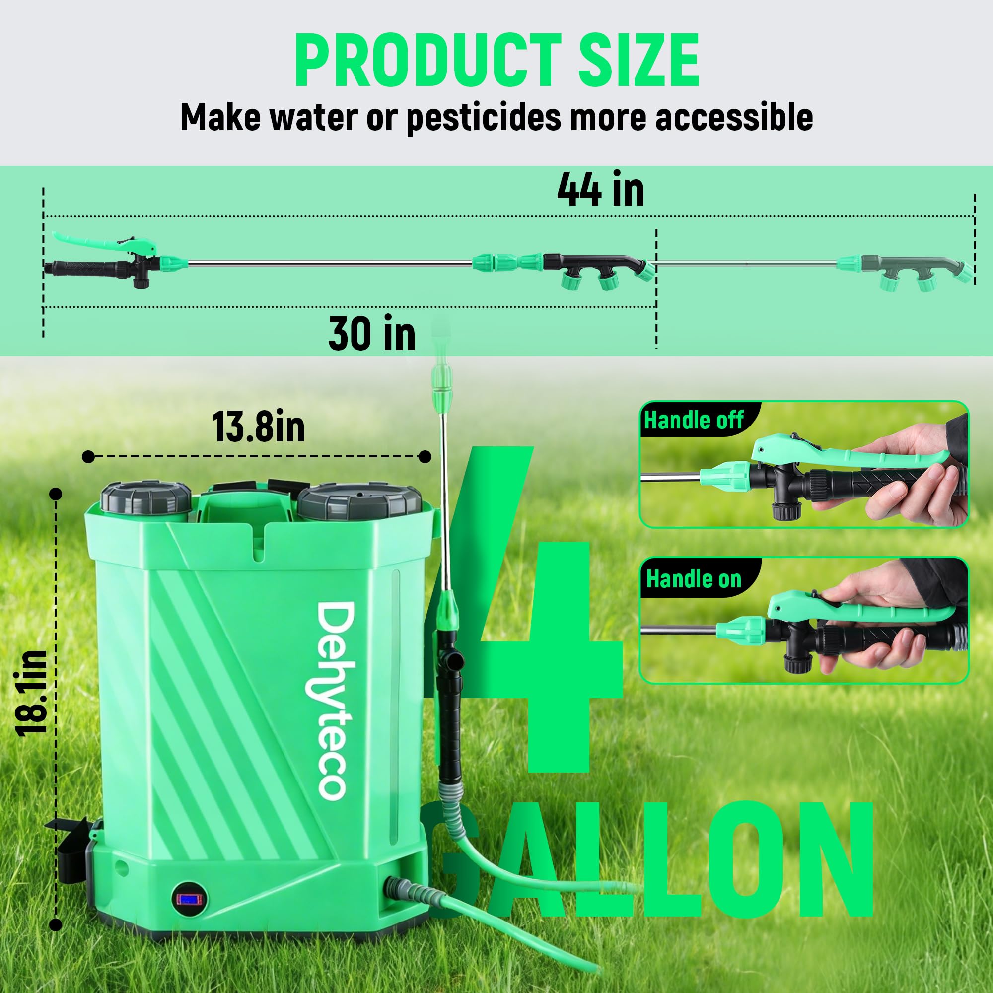 Dehyteco five-nozzle set for versatile lawn and garden coverage