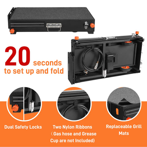 DeintYei double shelf storage keeps tools and plates organized