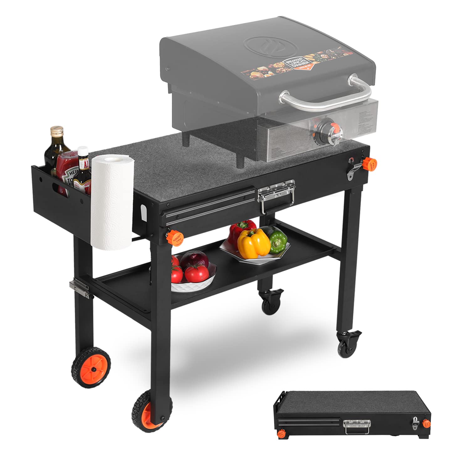 DeintYei portable grill table folding design for easy transport and setup