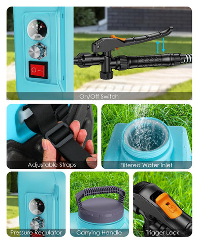 DEJUNPIOOL 62-inch hose provides extra reach around plants and borders