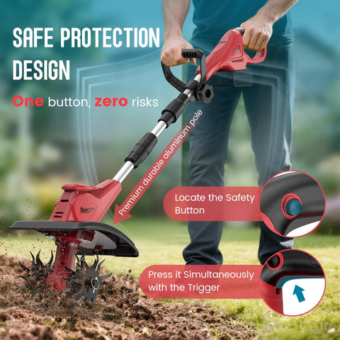 DEJUNPIOOL adjustable handle for comfortable tilling posture