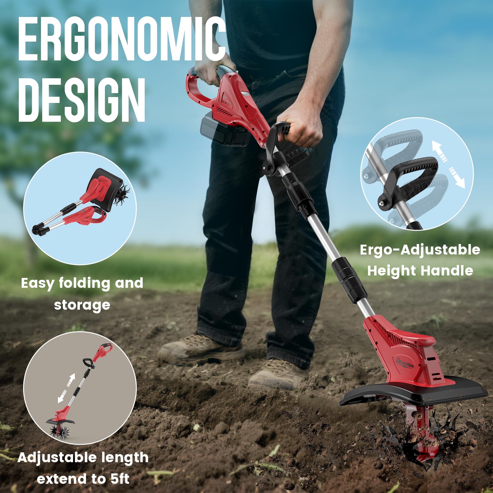 DEJUNPIOOL complete gardening kit with tools and gloves