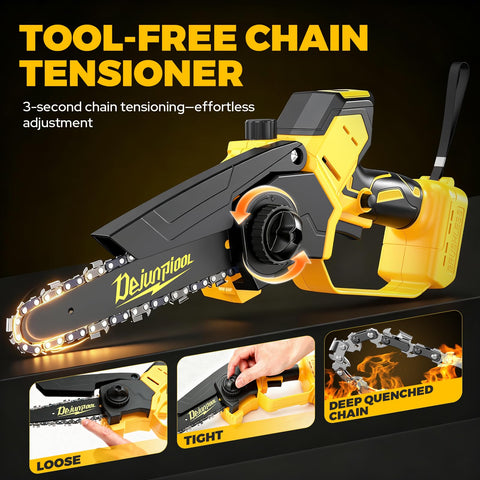 DEJUNPIOOL emergency-ready tool for quick wood-cutting tasks after storms.