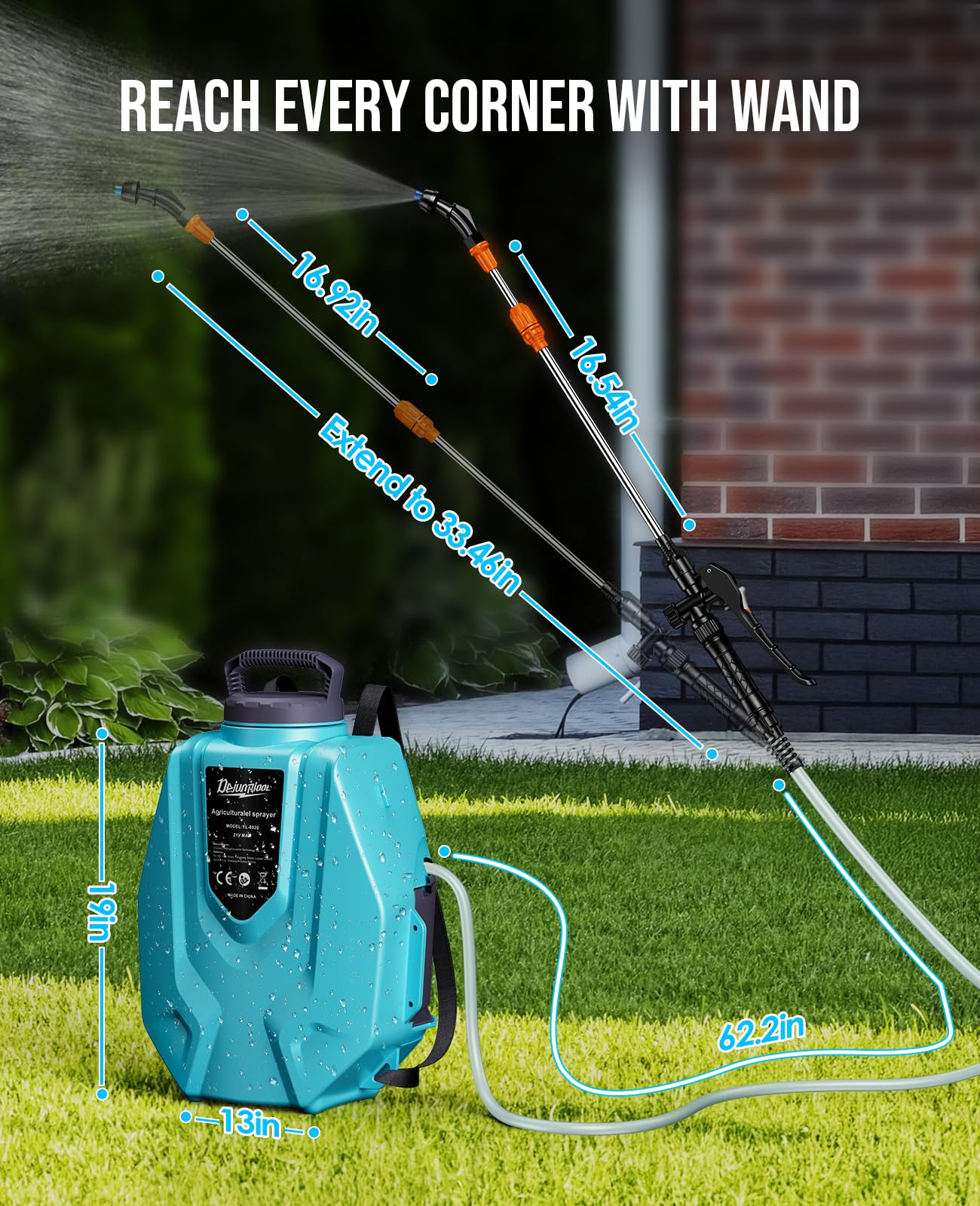 DEJUNPIOOL ergonomic shoulder straps reduce fatigue during use