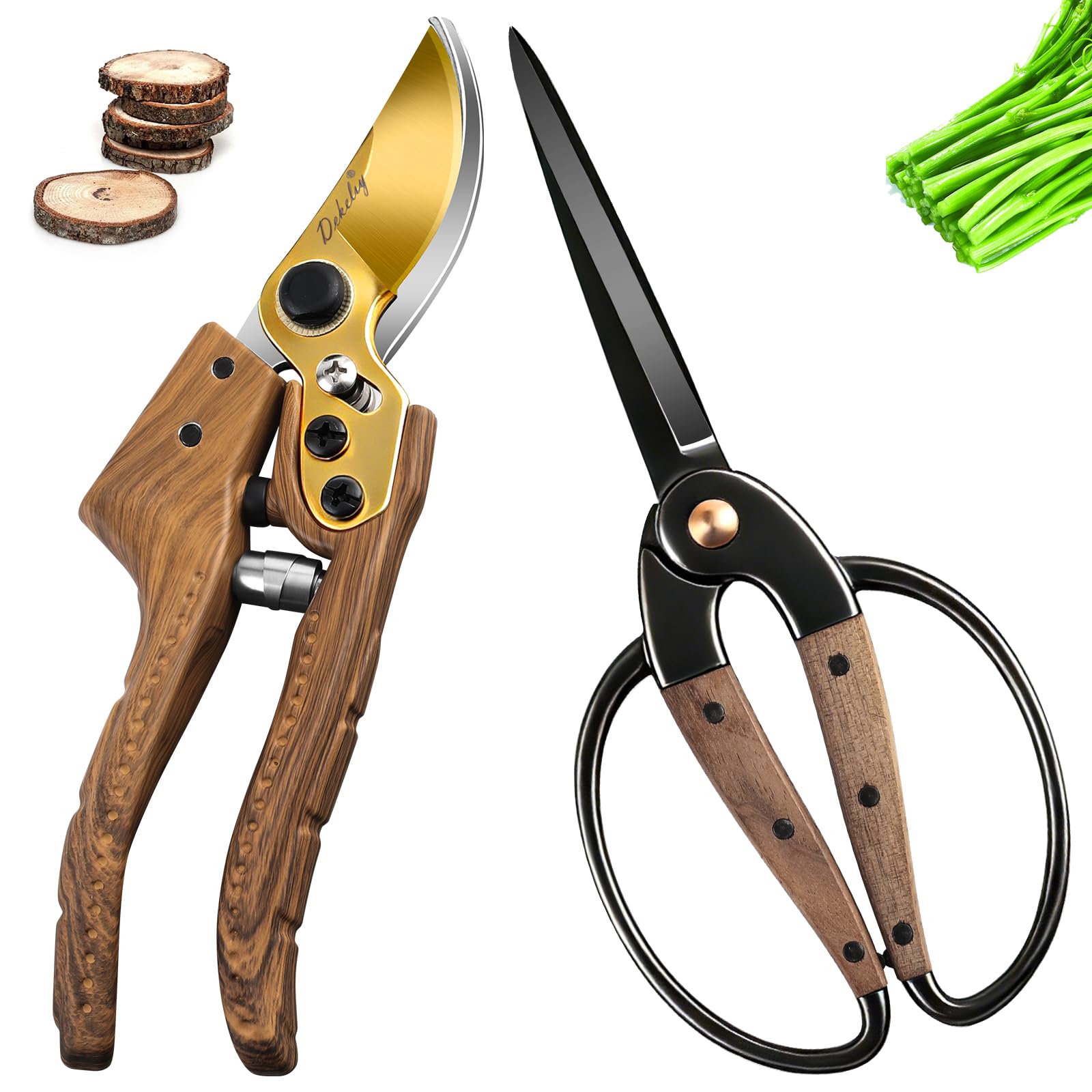 DEKELIY garden pruning shears set with versatile, all‑in‑one pruning capability