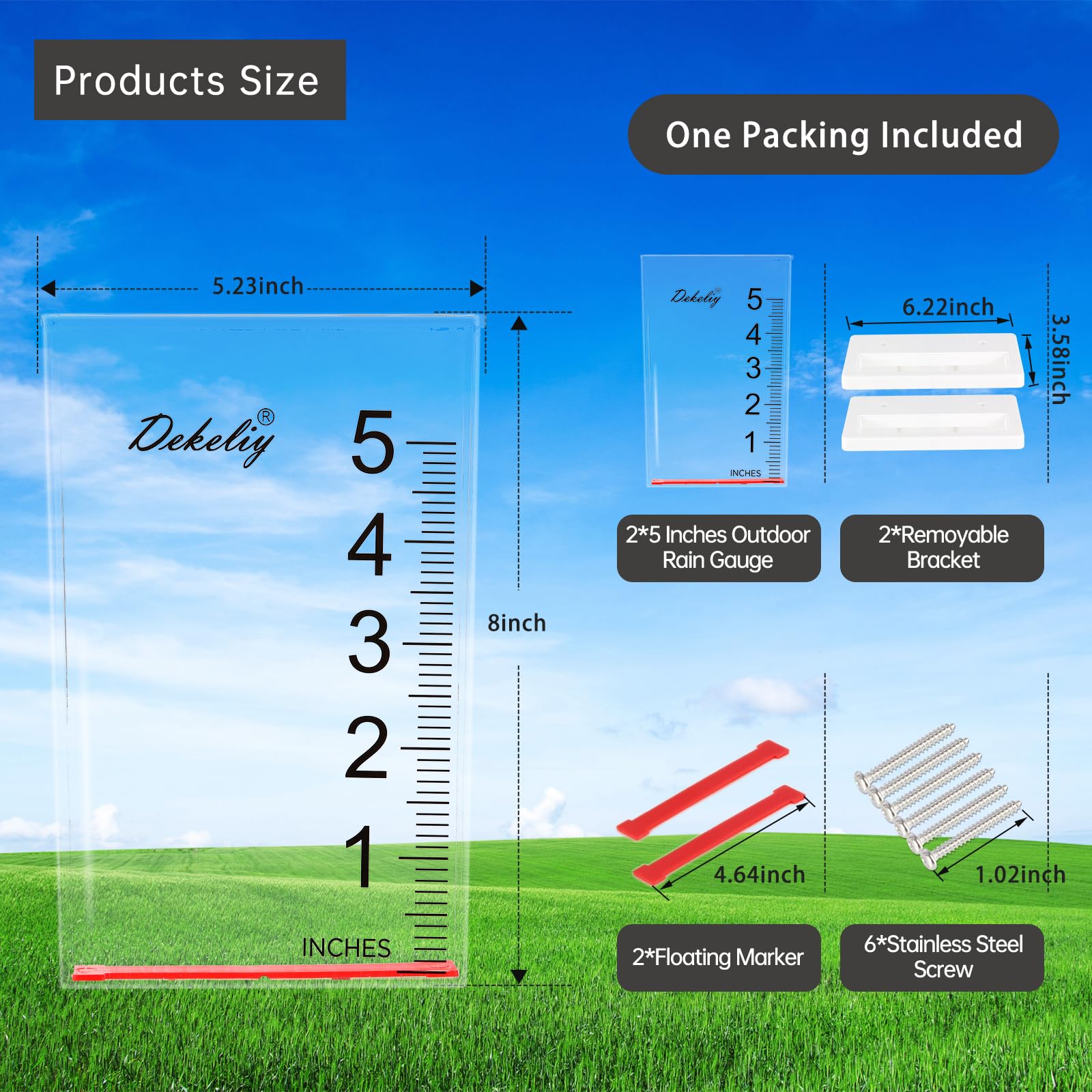UV-resistant acrylic body resists sun and rain for long-lasting use.
