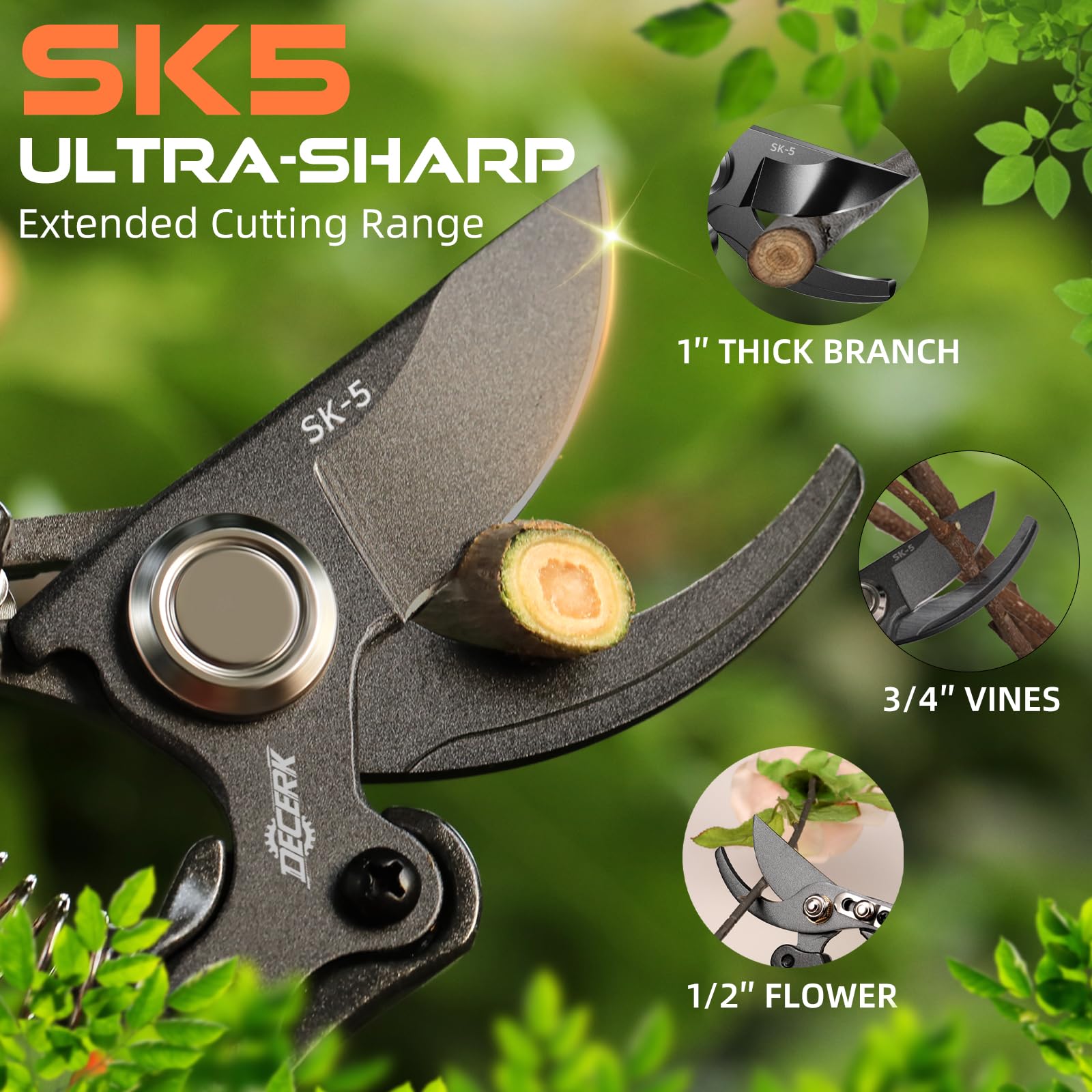 Decerk gift-ready pruning shears for garden enthusiasts.