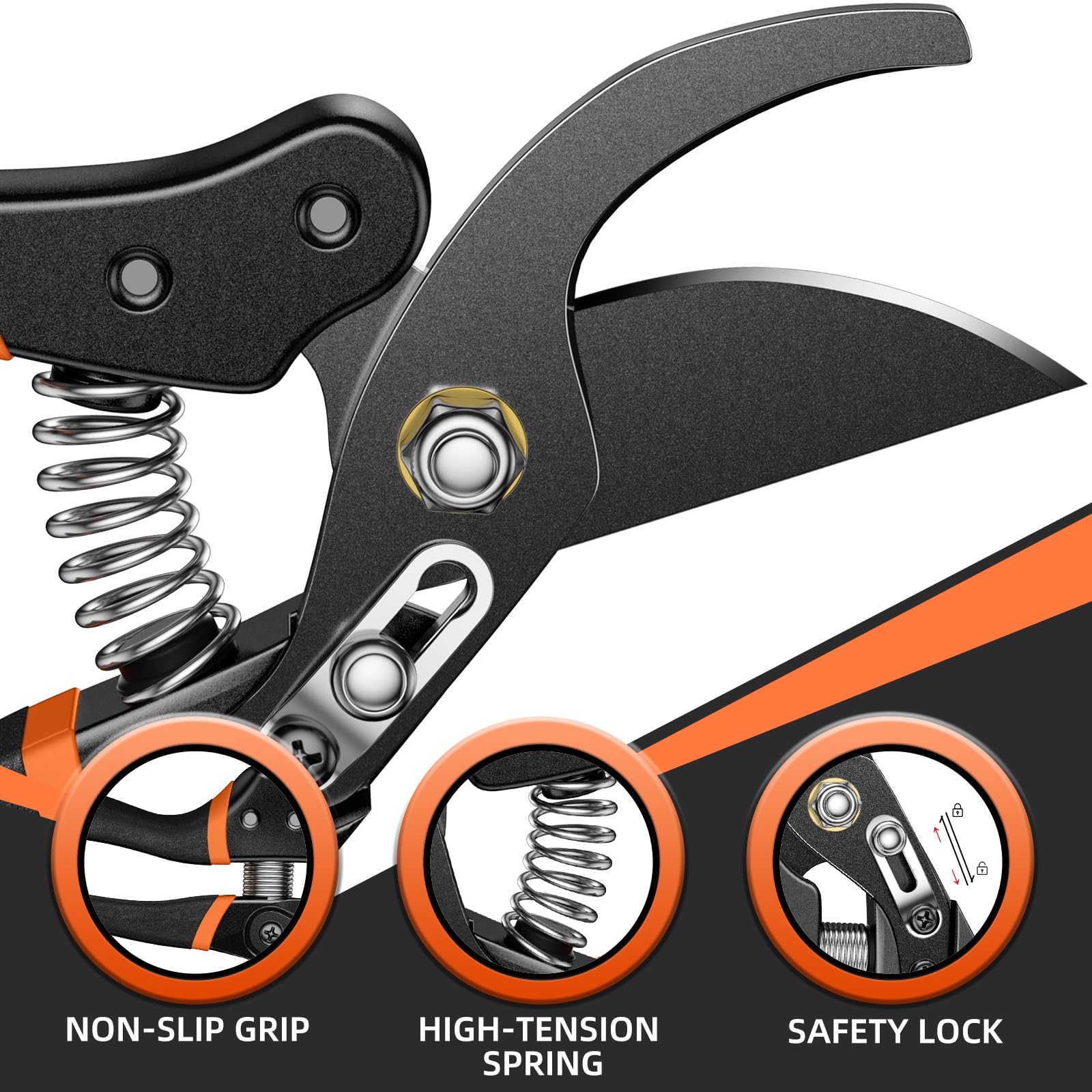 Decerk one-handed safety lock ensures easy opening and secure storage.