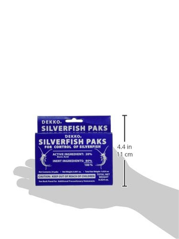 Dekko Silverfish Paks placed around furniture and closets for targeted use