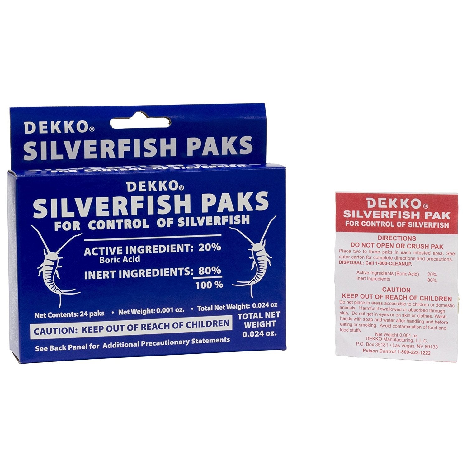 Dekko Silverfish Paks placement tips guide placement along shelves and furniture.