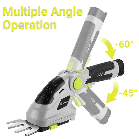 DEKOPRO 2-in-1 design switches between grass and hedge trimming.