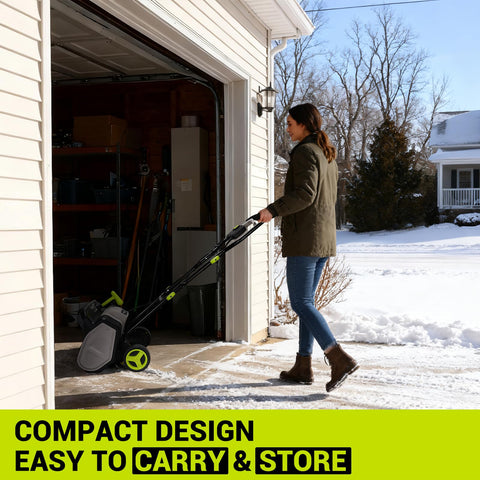 DEKOPRO corded snow shovel ready for storm cleanup.