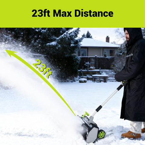 DEKOPRO lightweight design eases sidewalk clearing and storage.