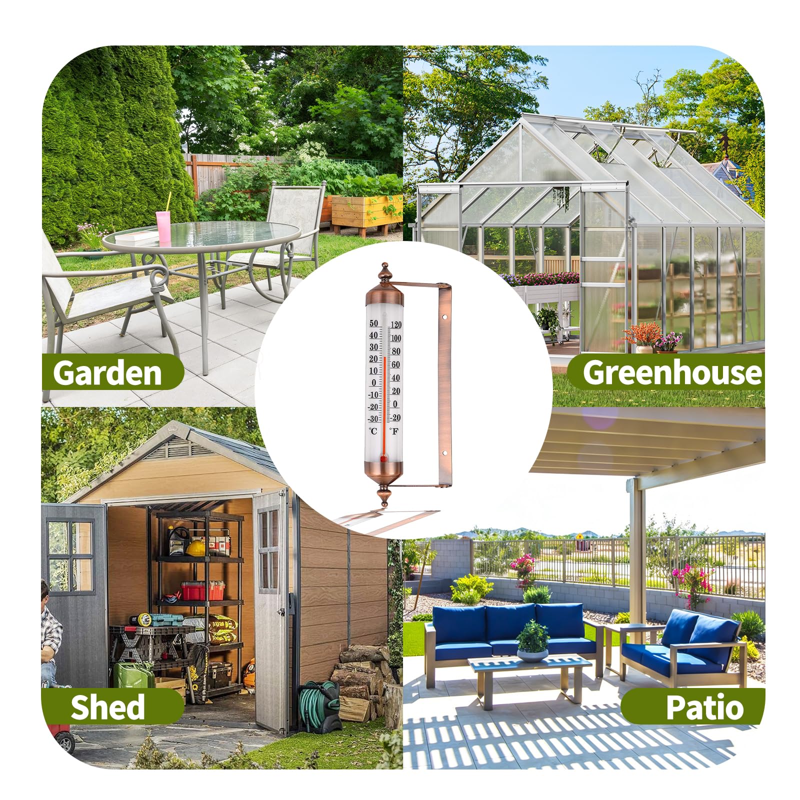Dekvoraq window-mount thermometer installs outside for convenient temperature monitoring.