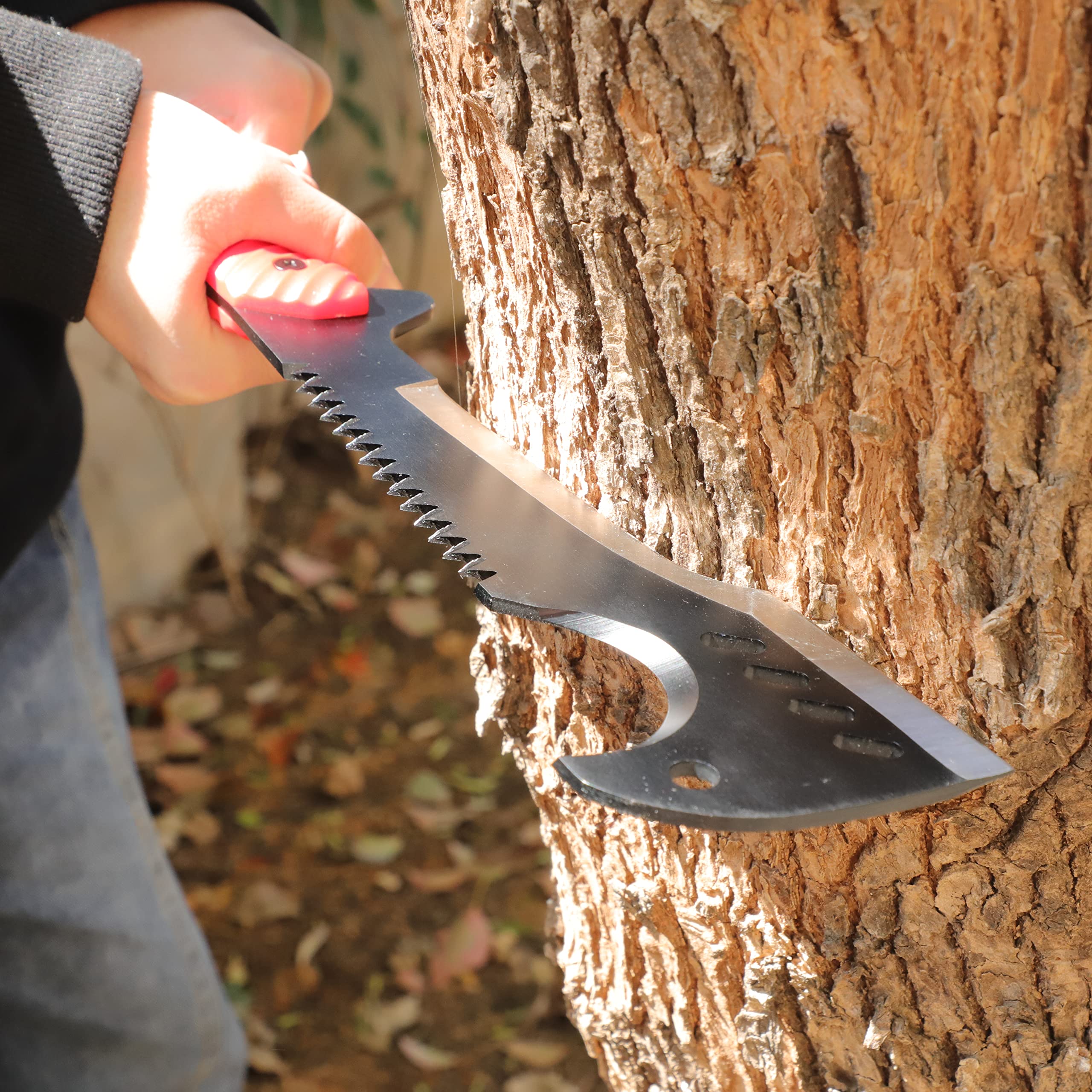 Delacour machete includes whetstone for quick edge maintenance in the field.
