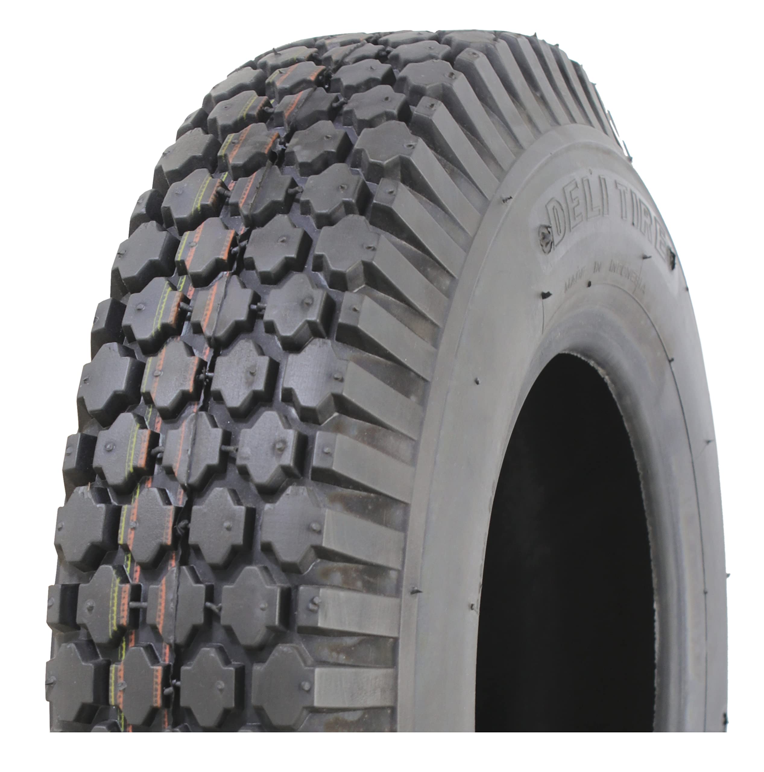 Deli Tire S-356 diamond tread lawn tire for wheelbarrows and garden carts with strong load capacity.