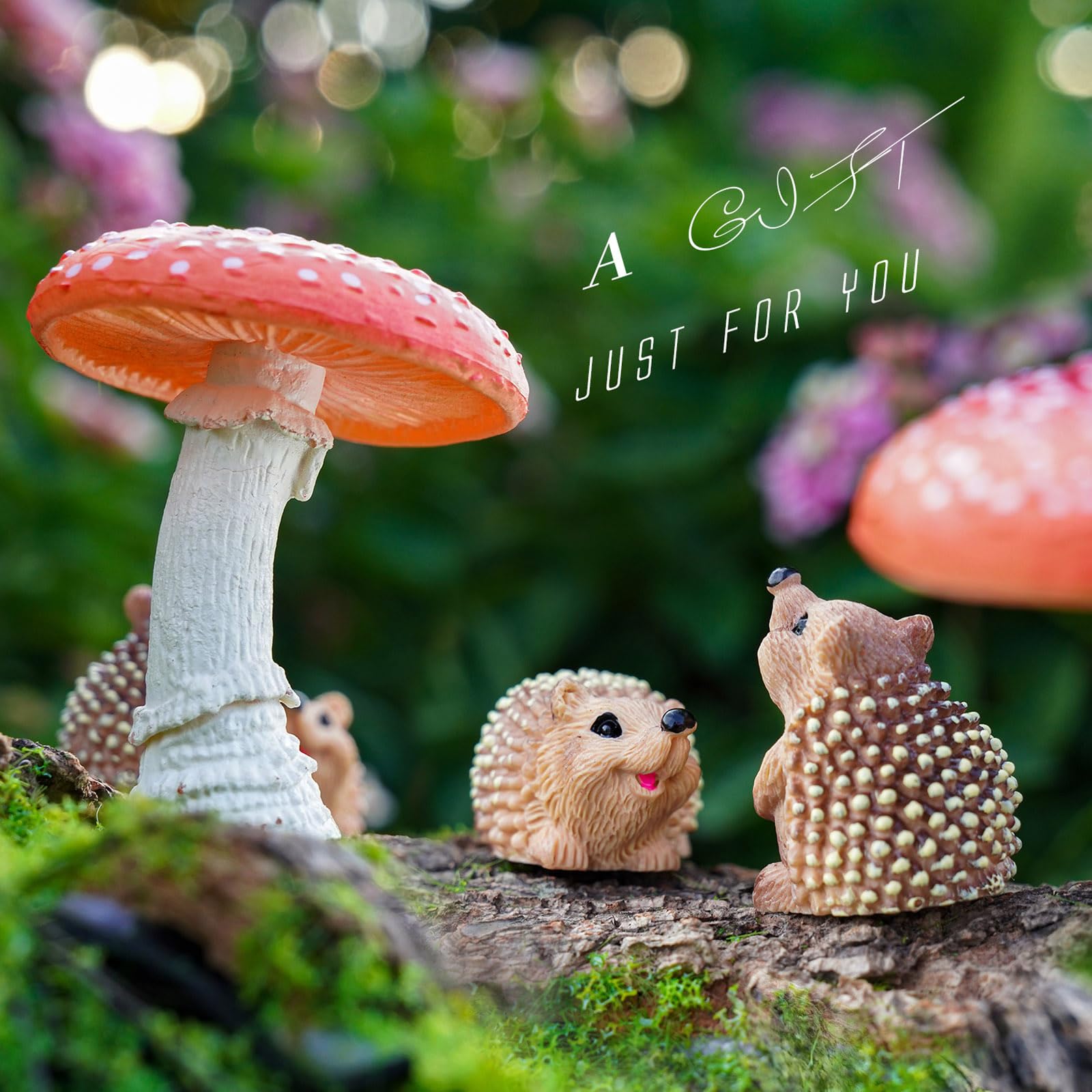 Delighture Fairy Garden hedgehog figurine 1 brings cute detail to terrariums.