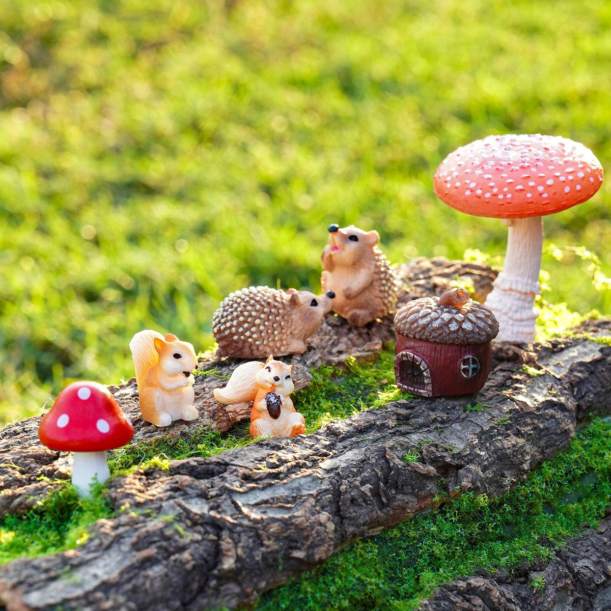 Delighture Fairy Garden squirrel figurine 1 adds playful charm to your miniature landscape.