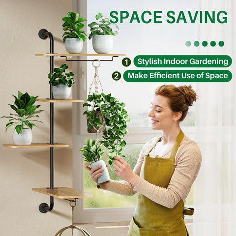 DELLAN durable wood and metal construction provides sturdy plant support