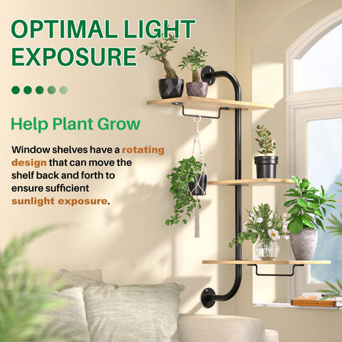 DELLAN easy-assembly plant shelf set with included hardware