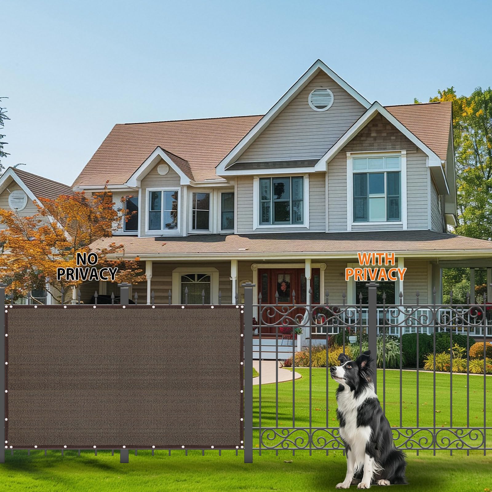 Dellna grommets enable secure tool-free mounting on any fence.
