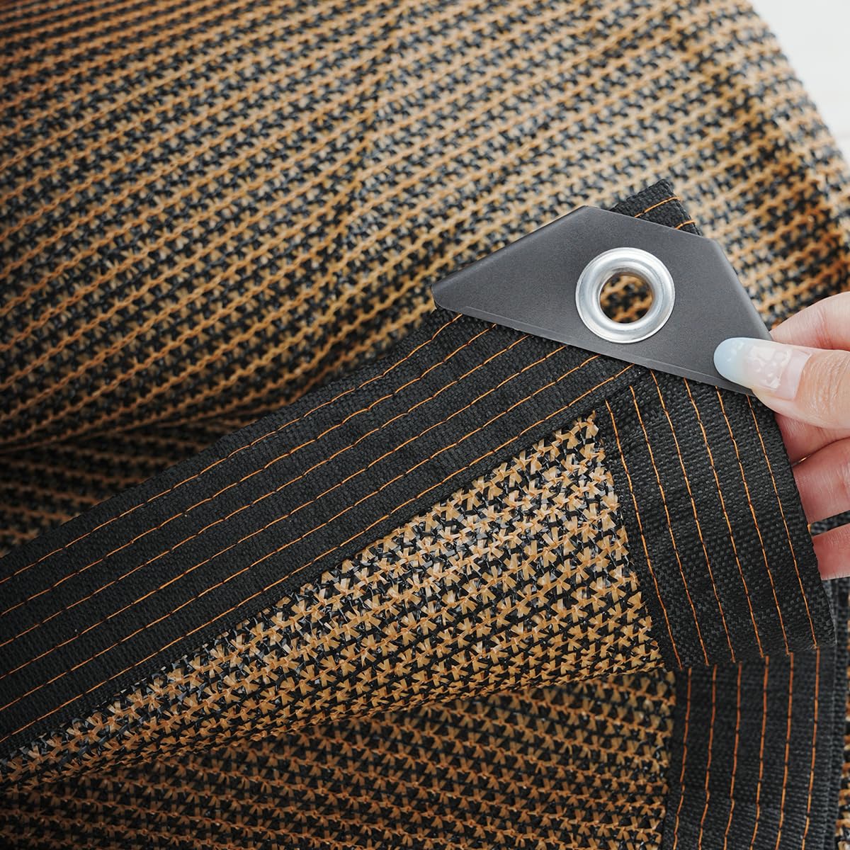 DELLNA shade cloth with easy-grommet hanging for fast installation