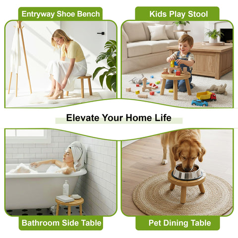 Delma Wood Plant Stand L supports larger pots for living room focal points.