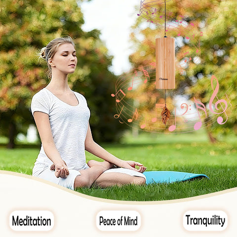 DELOVEWO small wind chimes with chord harmony, responds gently to breeze