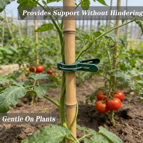 Delphinus clips supporting vines during stormy weather