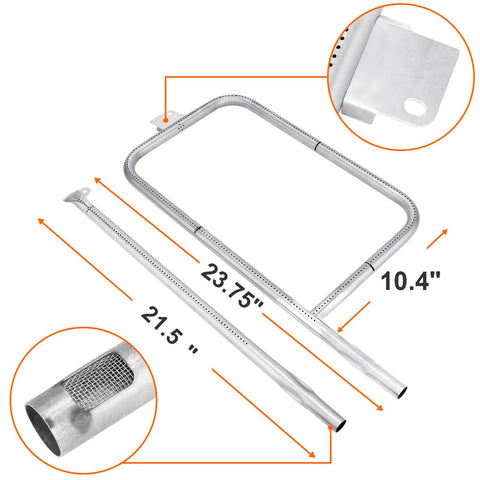DELSbbq 65032 stainless steel burner tube resists deformation for long life