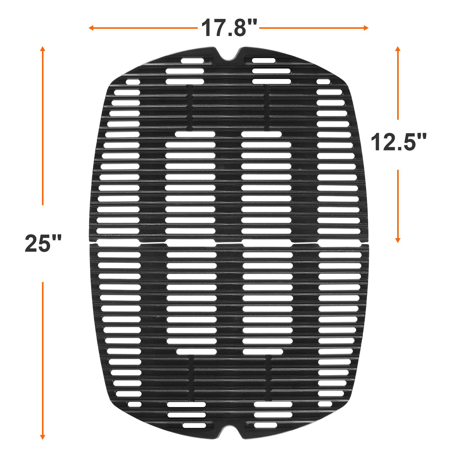 DELSbbq 7646 cast-iron grates 2-pack provide durable replacement parts