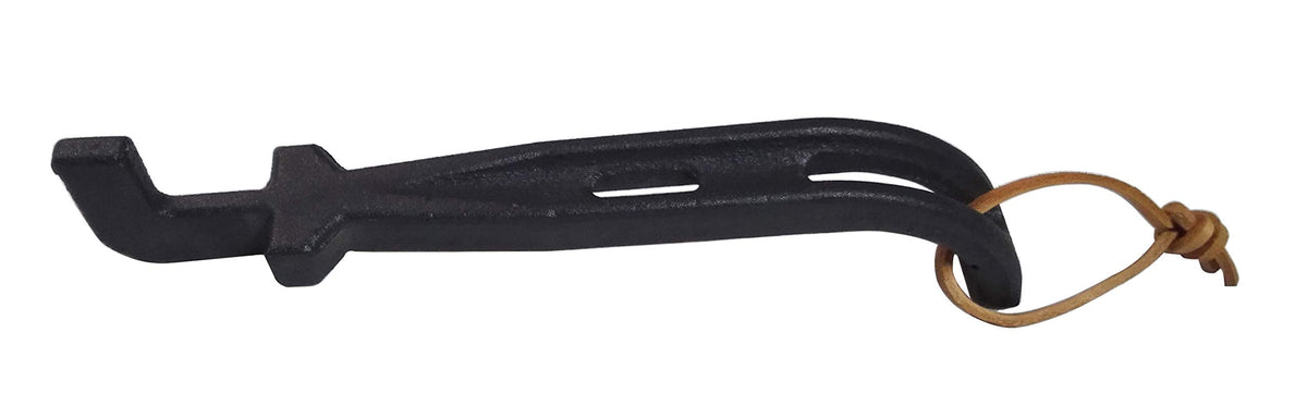 DELSbbq cast iron grill lifter 8-inch long for safe grate lifting