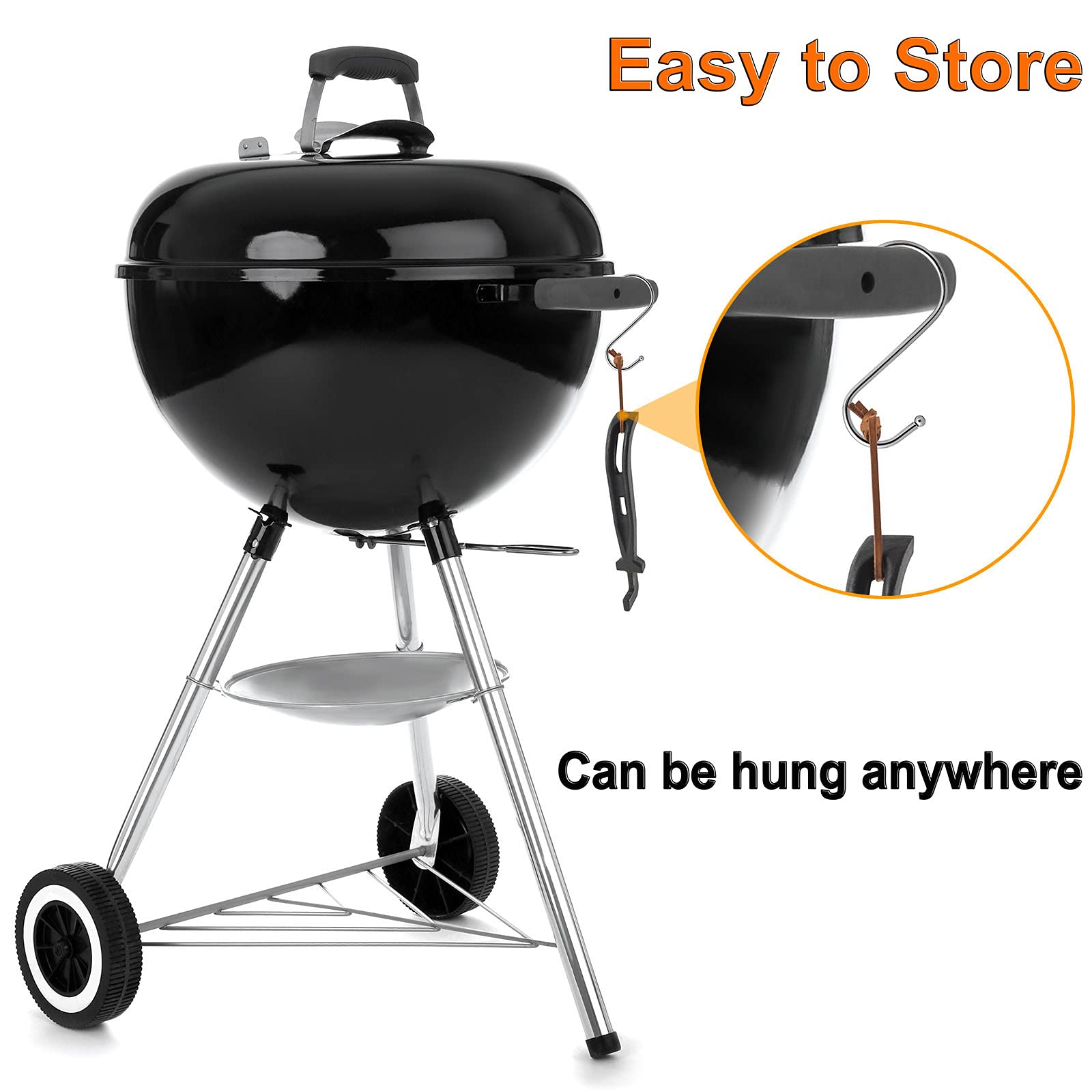 DELSbbq lifter in use on a gas grill for safe lifting