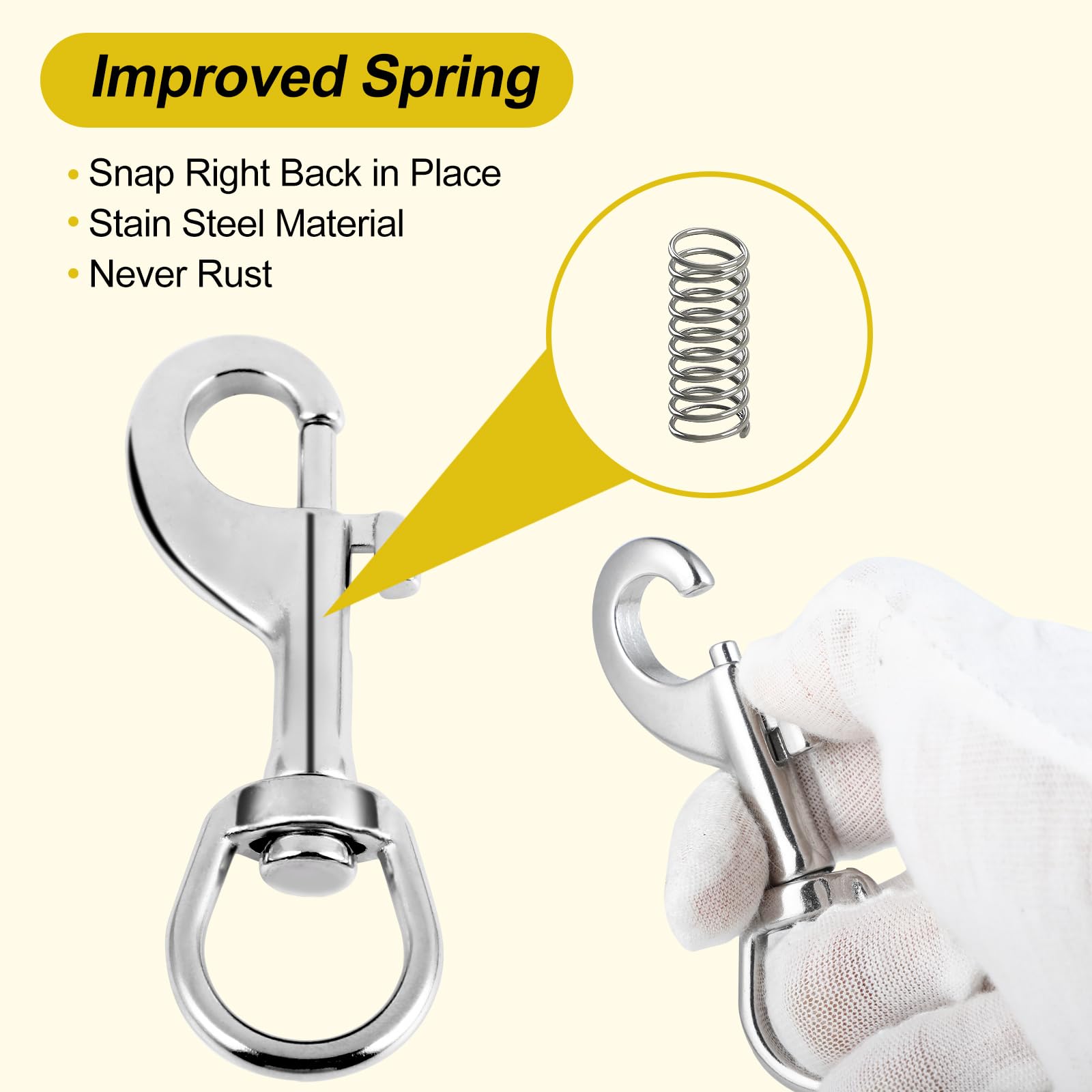 DELSWIN 360-degree rotating flag clip preventing tangles during wind.
